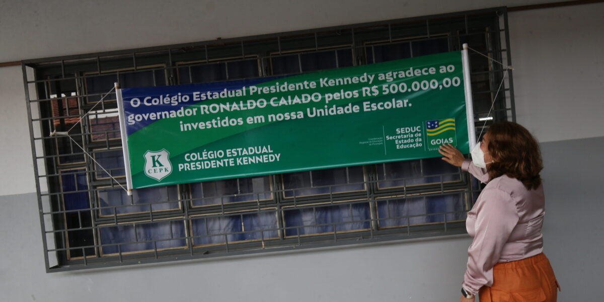 Em visita a duas escolas estaduais de Porangatu, Fátima Gavioli conhece as melhorias feitas com recursos do Governo de Goiás