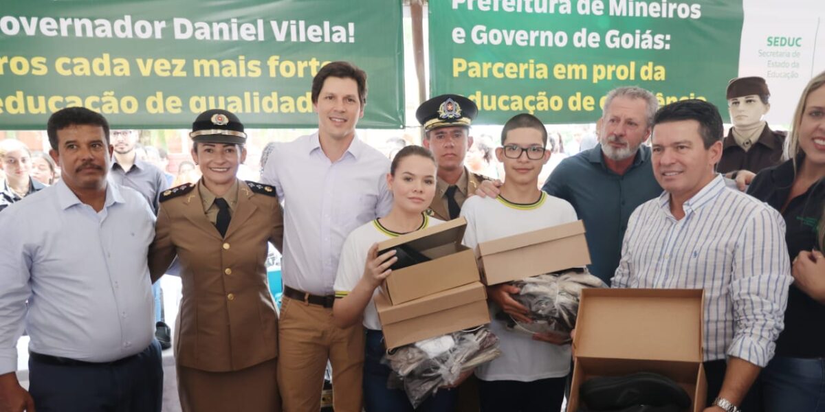 Em Mineiros e Jataí, vice-governador Daniel Vilela abre oficialmente o ano letivo da rede estadual