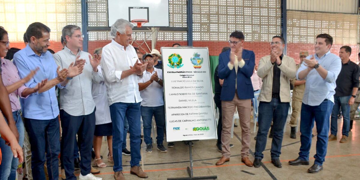 Governador Ronaldo Caiado inaugura quarta unidade escolar com Padrão Século XXI, em Águas Lindas de Goiás