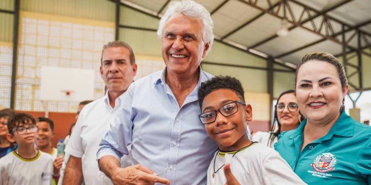 Goianira: Caiado entrega escola padrão Século XXI com capacidade para 500 alunos em tempo integral