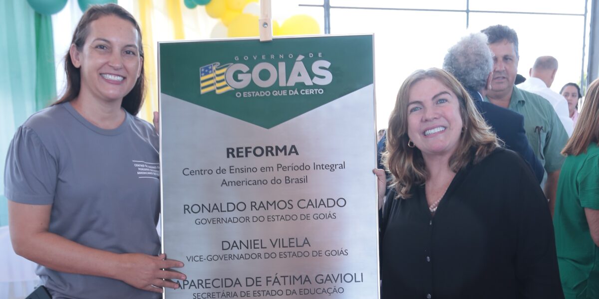 Governo de Goiás entrega mais uma escola estadual reformada em Americano do Brasil