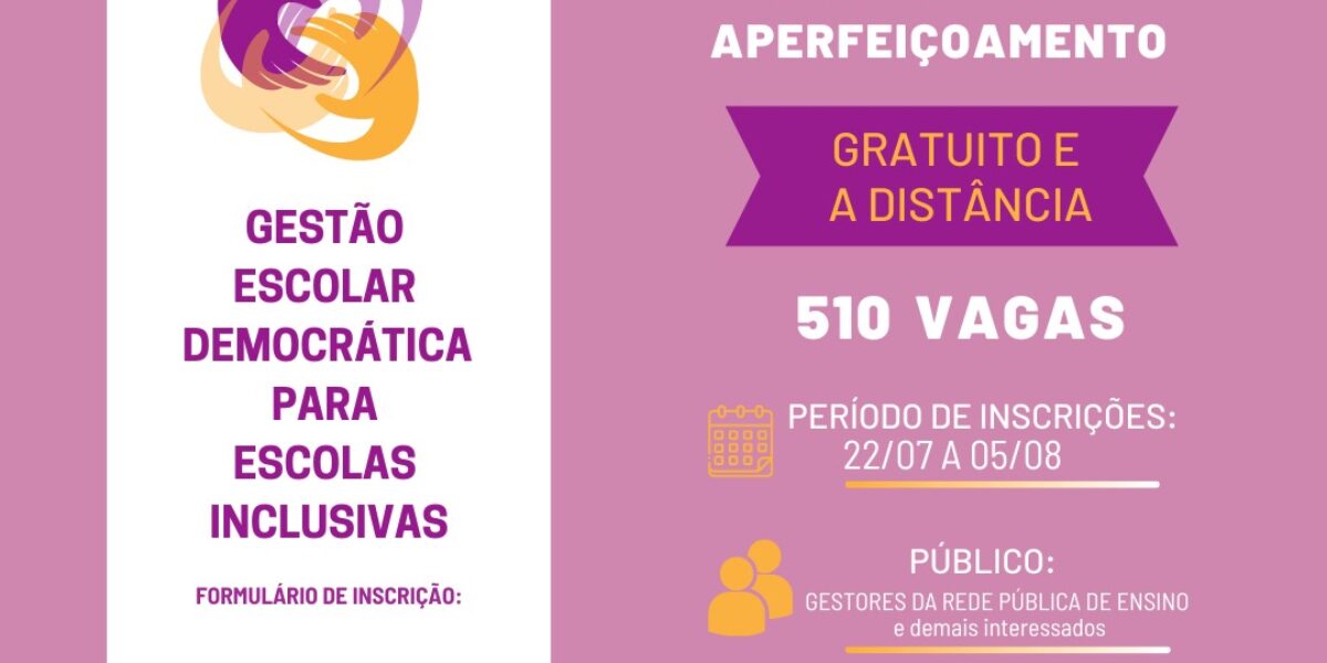 Inscrições para cursos de aperfeiçoamento em Educação Especial vão até o dia 5 de agosto