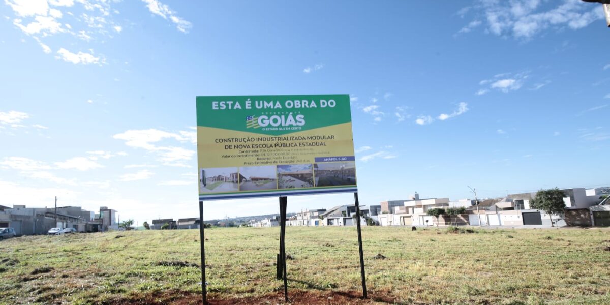 Anápolis terá um novo Colégio Estadual dentro de 6 meses