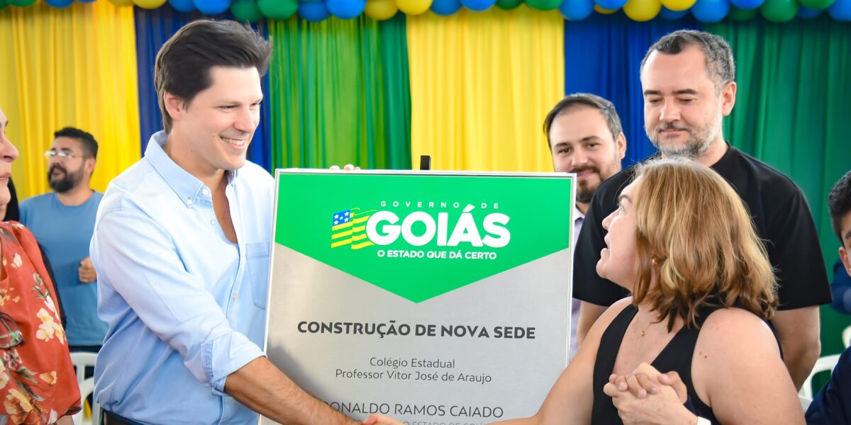 Daniel Vilela inaugura escola em Goiânia na abertura do segundo semestre letivo