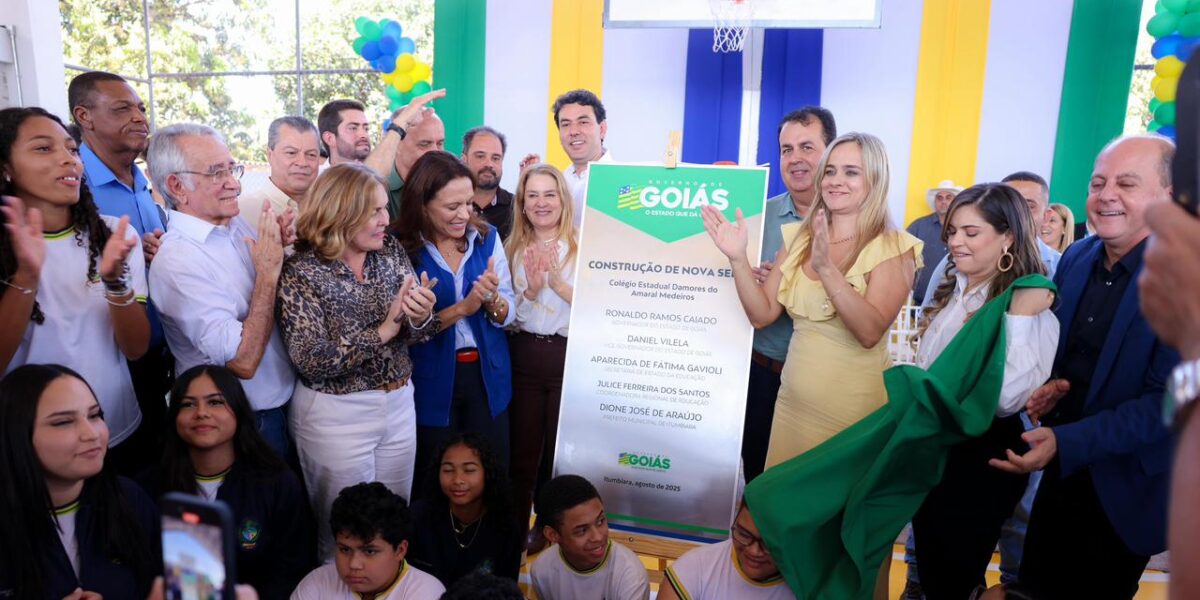 Primeira-dama inaugura nova sede do Colégio Estadual Damores do Amaral Medeiros, em Itumbiara