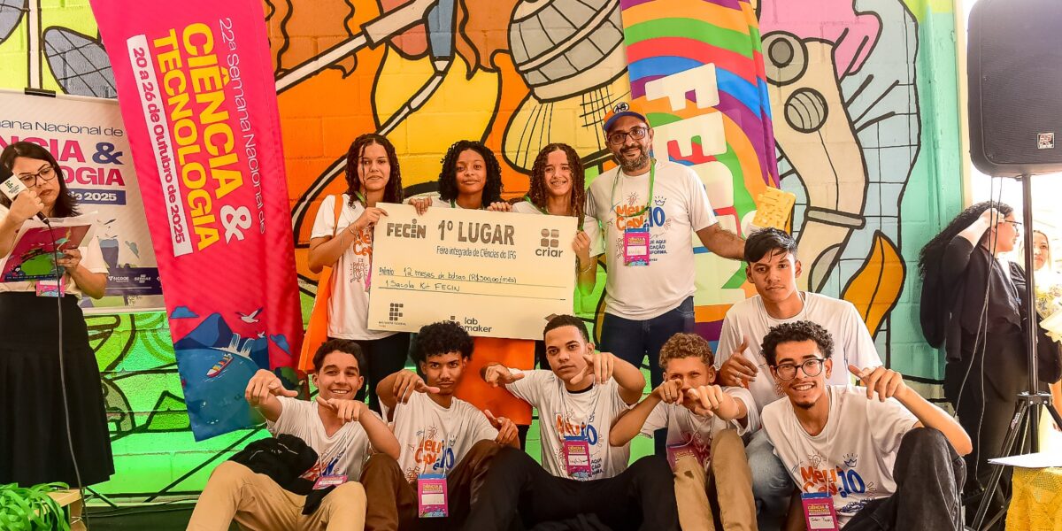 Estudantes da rede estadual são destaques com três projetos inovadores na 22ª Semana Nacional de Ciência e Tecnologia do IFG