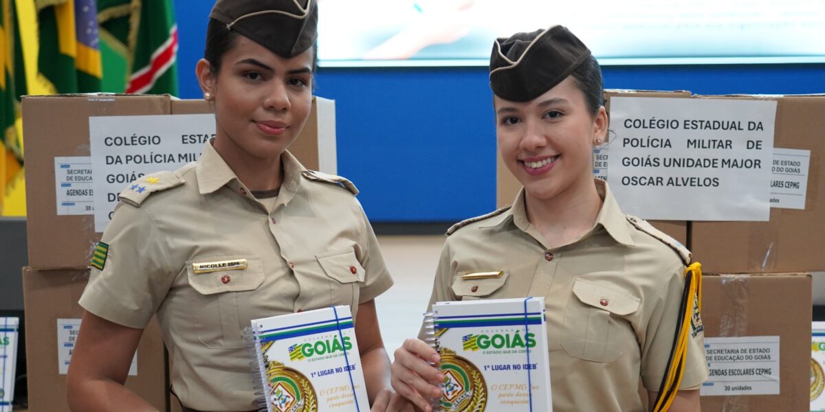 Governo de Goiás inicia distribuição gratuita de agendas escolares de 2026 para os CEPMGs