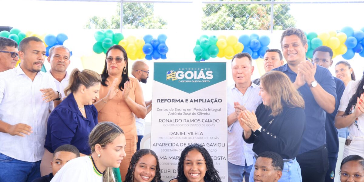 Governo de Goiás inaugura reforma e ampliação do Colégio Estadual Antônio José de Oliveira, em Monte Alegre de Goiás
