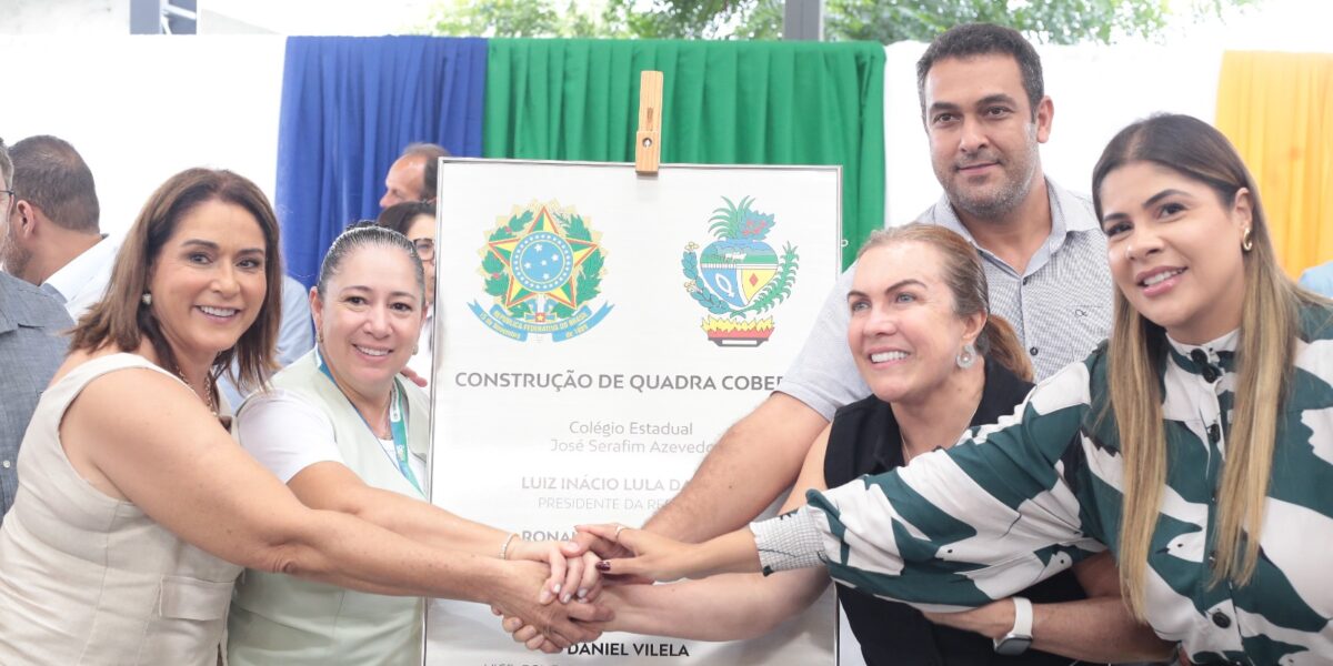 Governo de Goiás inaugura quadra coberta do Colégio Estadual José Serafim Azevedo, em Santa Helena de Goiás