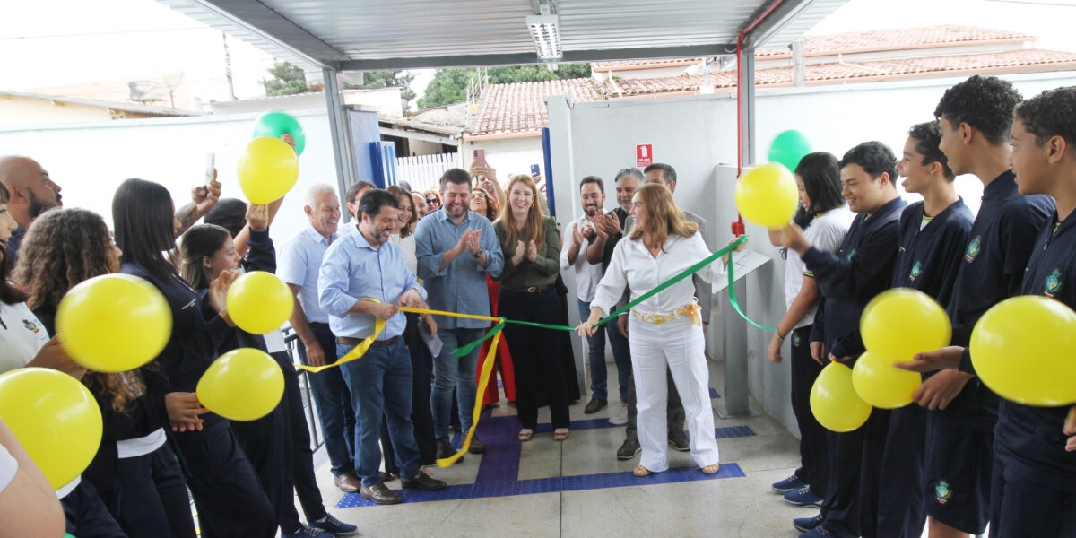 Novo prédio do Colégio Estadual Violeta Pitaluga é inaugurado, em Anápolis