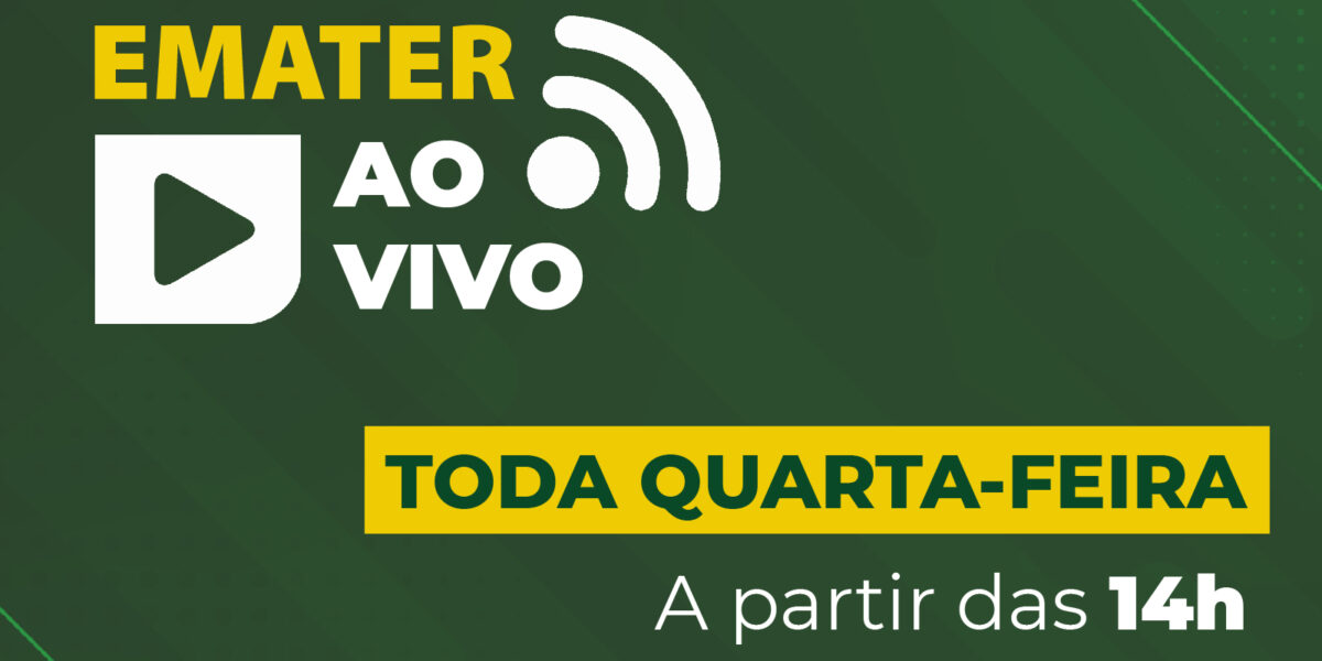 Emater Ao Vivo exibe live sobre manejo de plantas daninhas