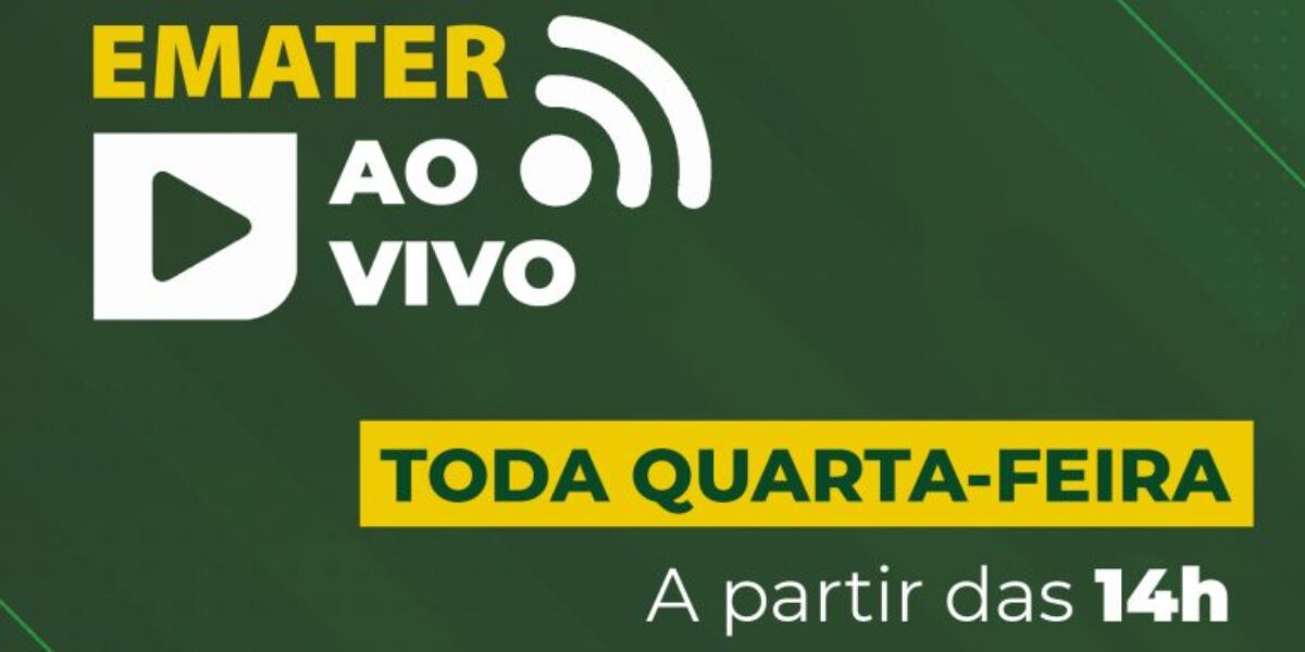 Emater Ao Vivo discute mercados institucionais para agricultura familiar e seus impactos socioeconômicos