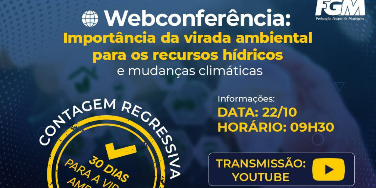 Webinário marca contagem regressiva para Virada Ambiental