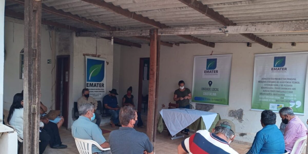 Balanço de parcerias e programação de 2022 são discutidos em reunião da Emater com produtores de Cristalina