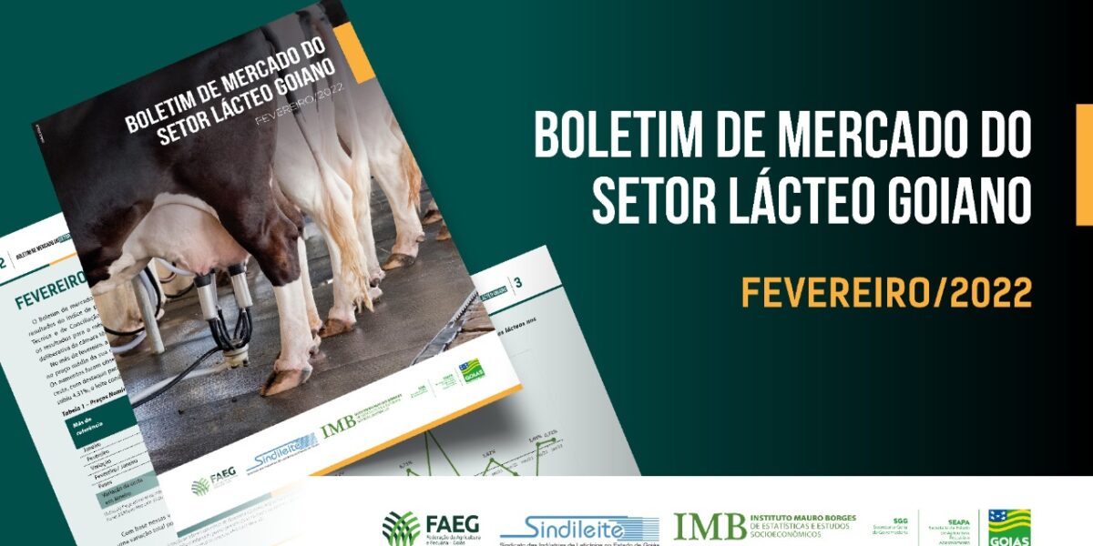Boletim mostra variação de preços de derivados lácteos no mercado goiano em fevereiro