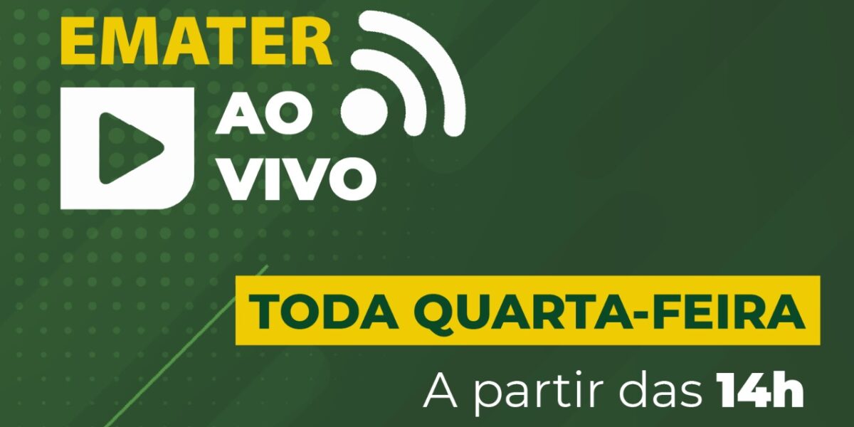 Emater exibe live sobre a linha de crédito rural Produtor Empreendedor