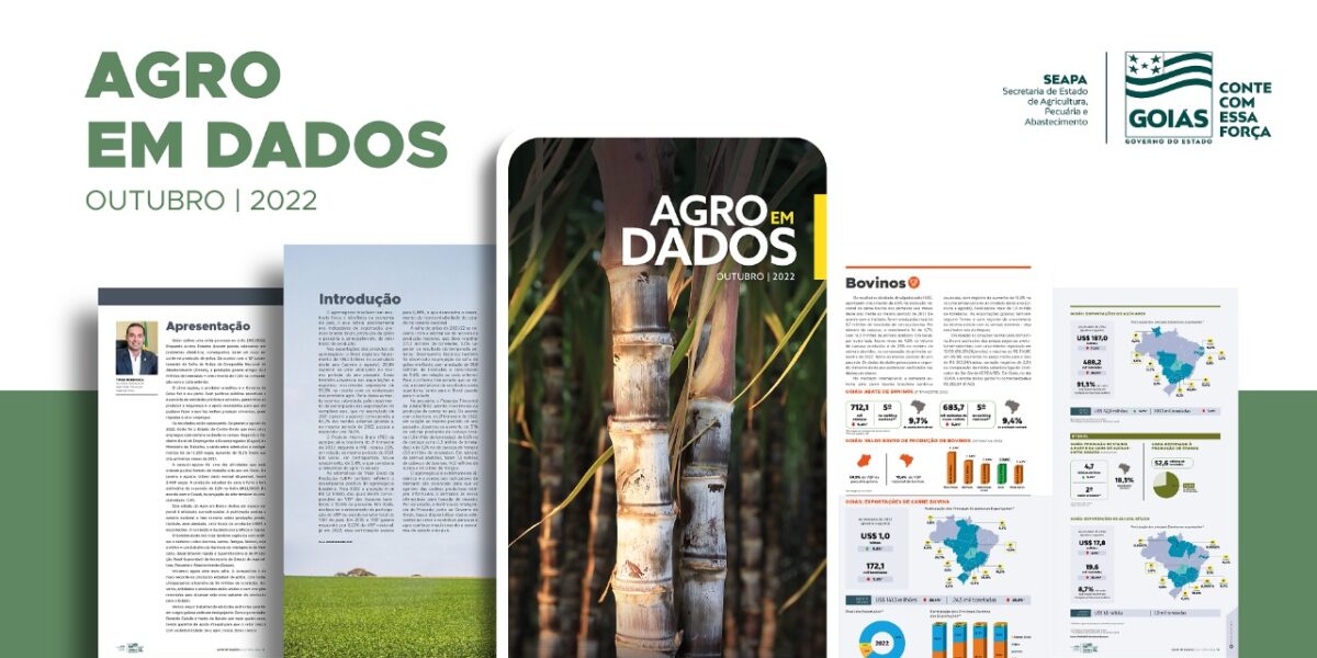 Edição de outubro do Agro em Dados destaca perspectiva positiva para produção de cana-de-açúcar em Goiás