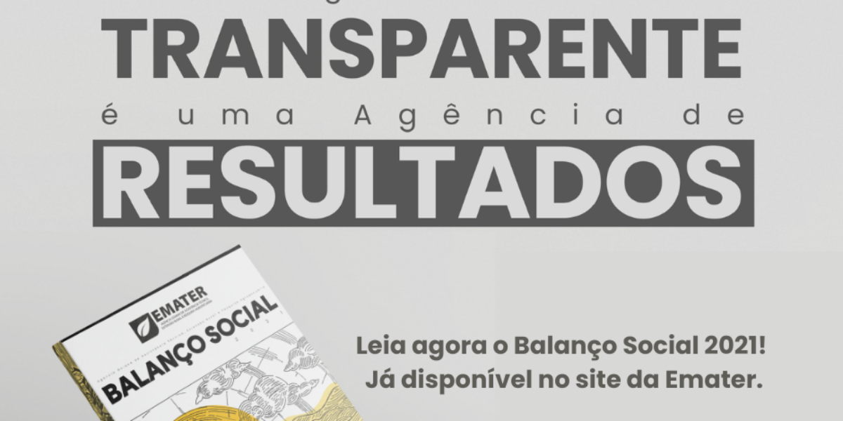 Balanço Social: a cada R$ 1 investido na Emater, mais de R$ 6 foram retornados aos goianos