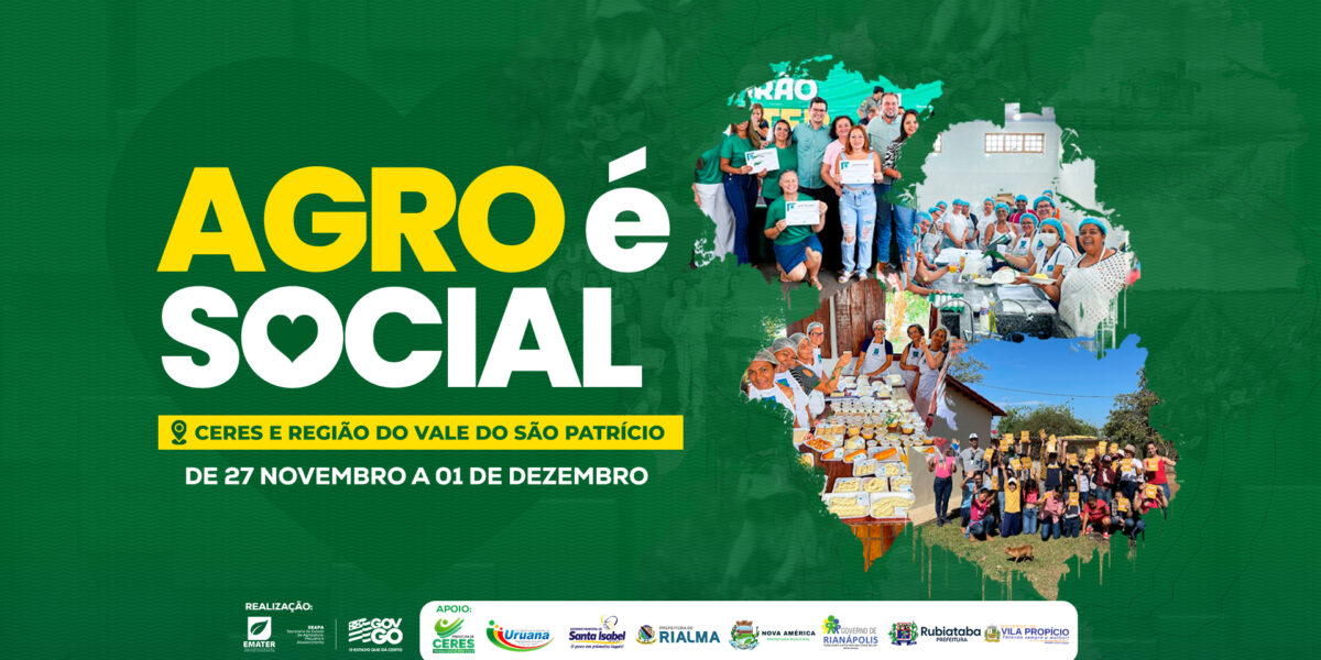 Agro é Social levará cursos e serviços gratuitos a região do Vale do São Patrício
