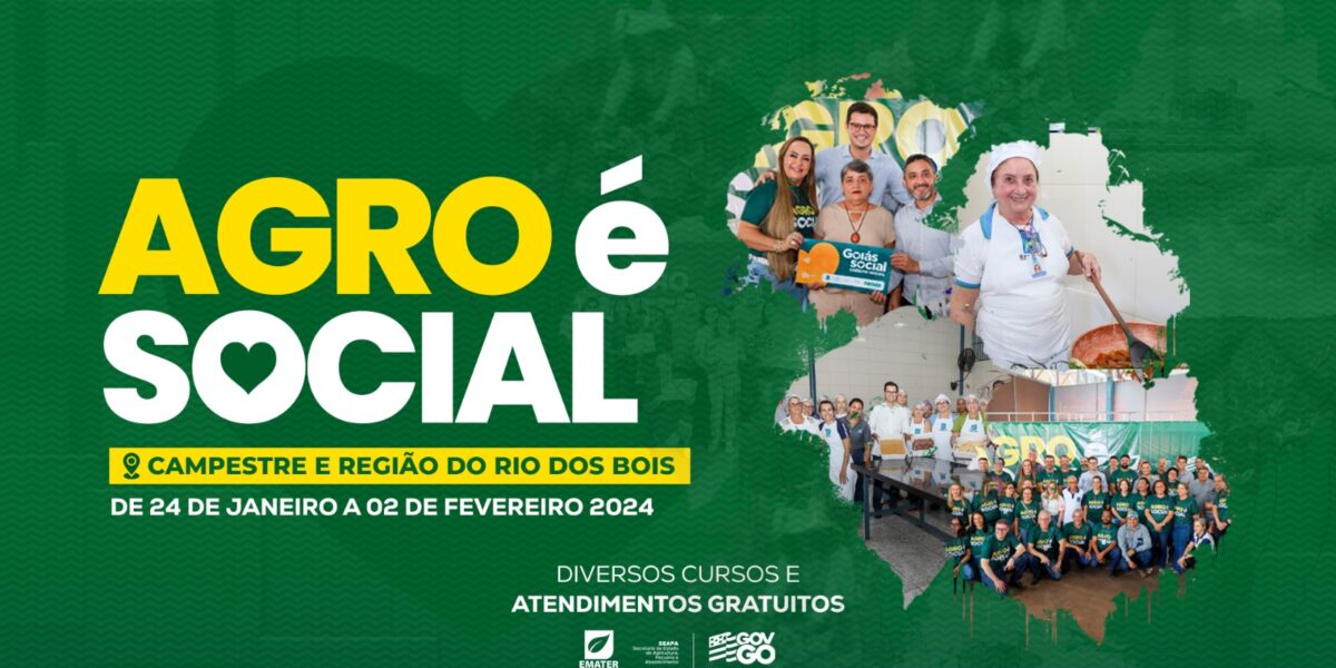 Agro é Social levará cursos e serviços gratuitos a região do Rio dos Bois