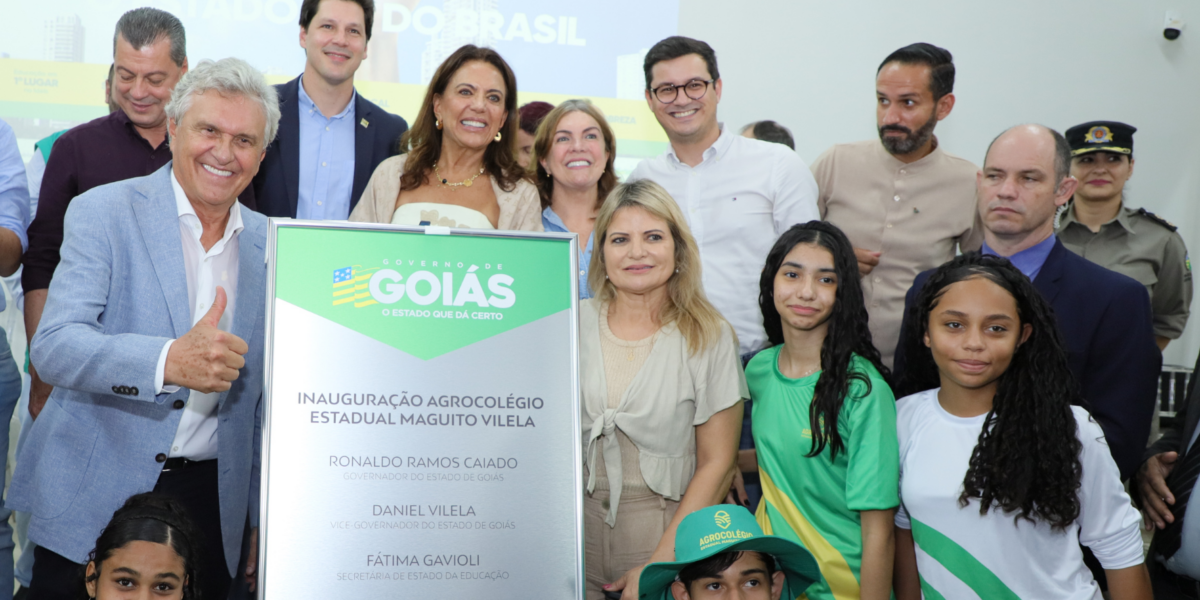 Caiado inaugura Agrocolégio Maguito Vilela com foco na capacitação rural