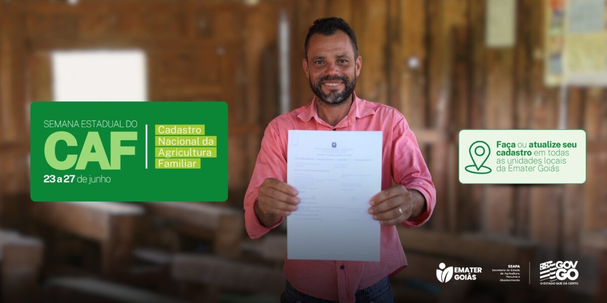 Começa hoje a II Semana Estadual do CAF realizada pela Emater Goiás