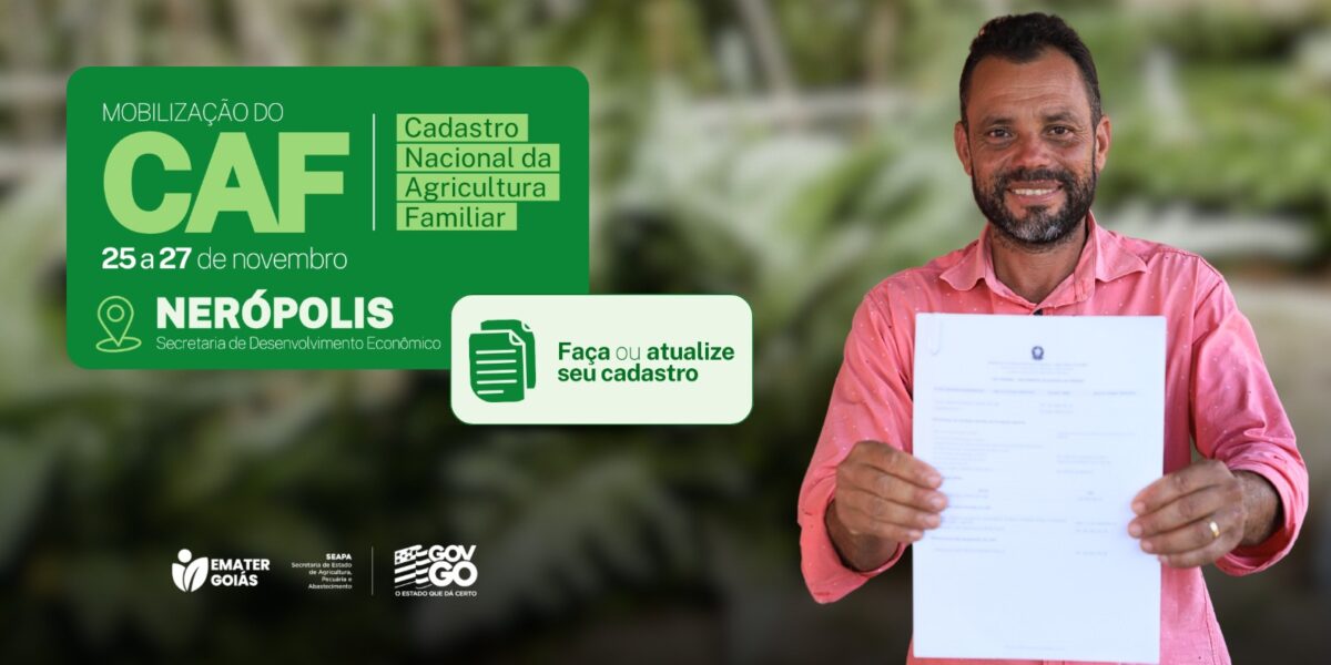 Emater Goiás promove mobilização do CAF em Nerópolis