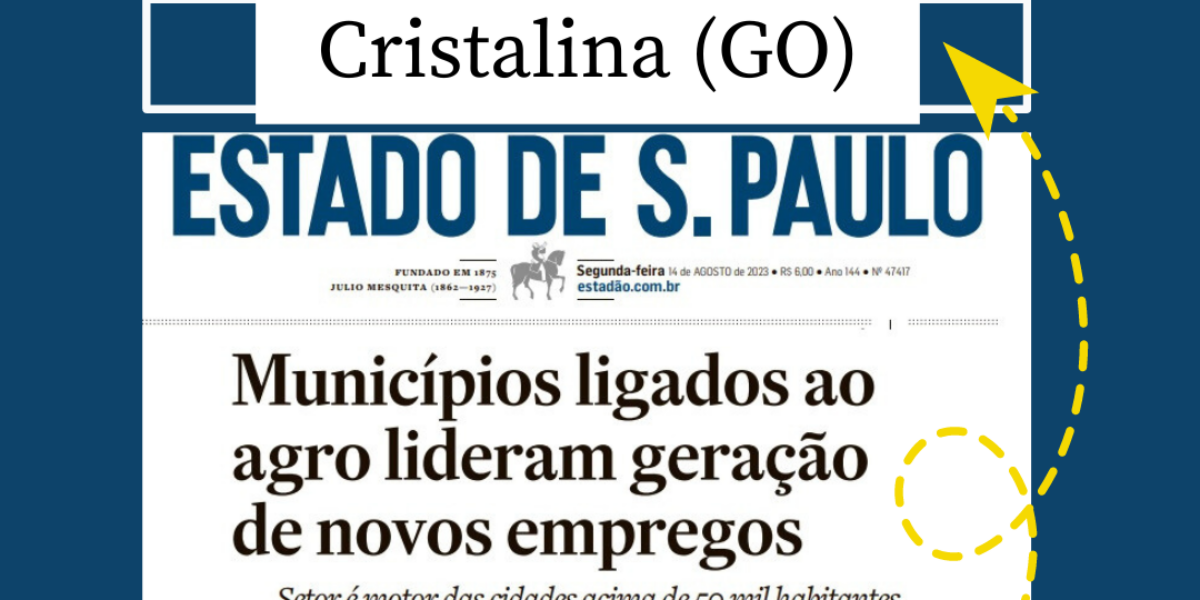 Jornal destaca agropecuária de Cristalina como atividade geradora de empregos