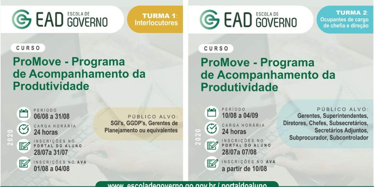 Abertas inscrições para o curso on-line “Promove – Programa de Acompanhamento da Produtividade”