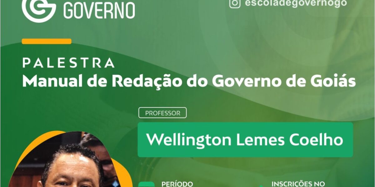 Palestra tira-dúvidas: Manual de Redação do Governo de Goiás