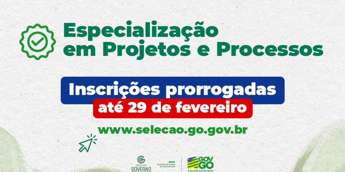 Prorrogadas inscrições para Pós-graduação em Projetos e Processos