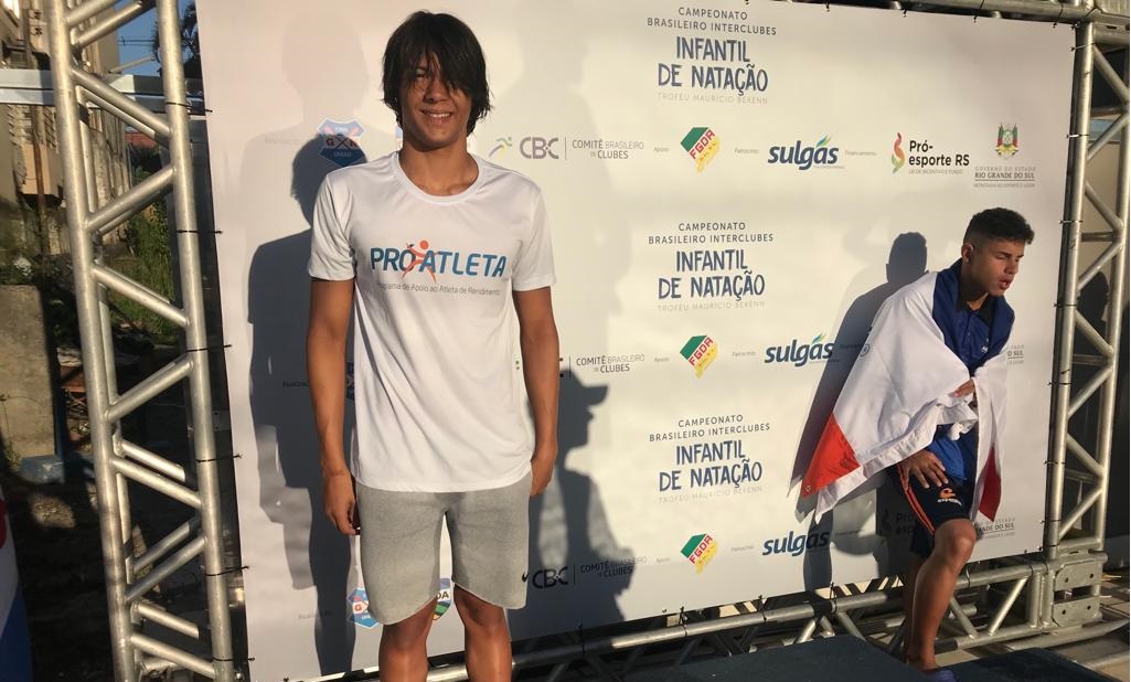 Lucas Alves e Wadas Moraes trazem medalhas do Campeonato Brasileiro Infantil de natação