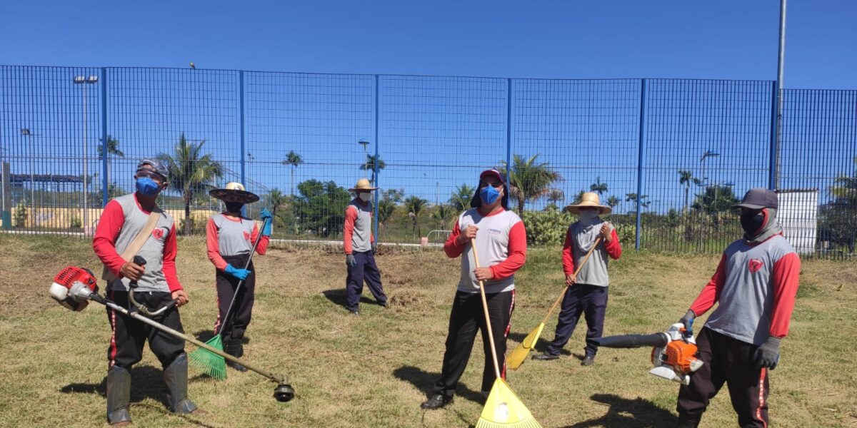 Enquanto segue fechado para o público, Parque Marcos Veiga Jardim recebe trabalho de manutenção