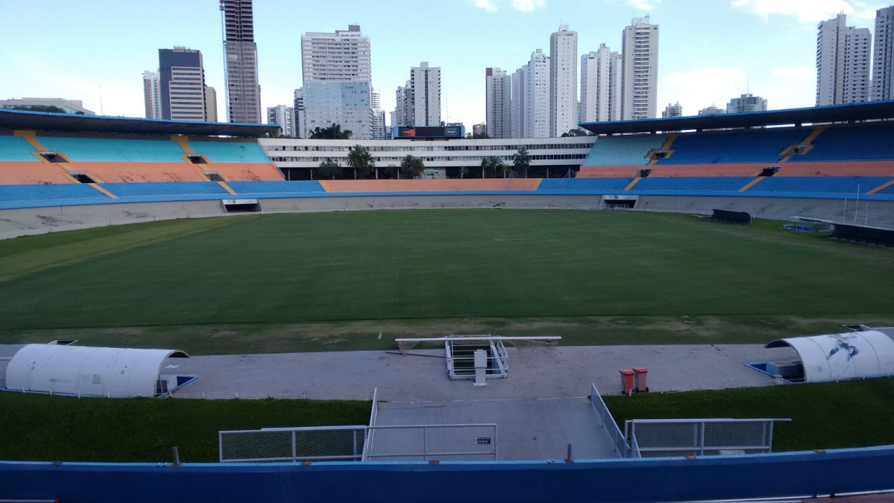 Gramados do Serra Dourada e do Olímpico passam por revitalização total