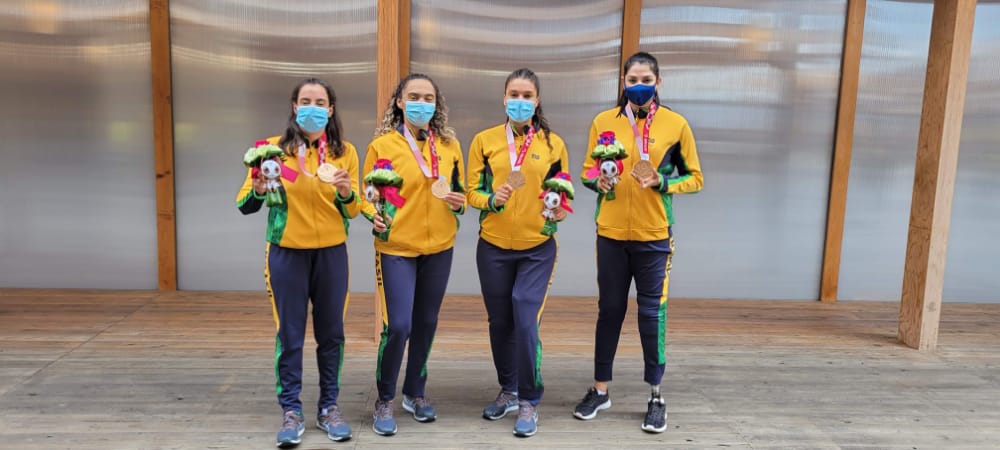 Com quatro goianas bolsistas do Pró-Atleta, seleção brasileira de vôlei sentado conquista o bronze nas Paralimpíadas de Tóquio