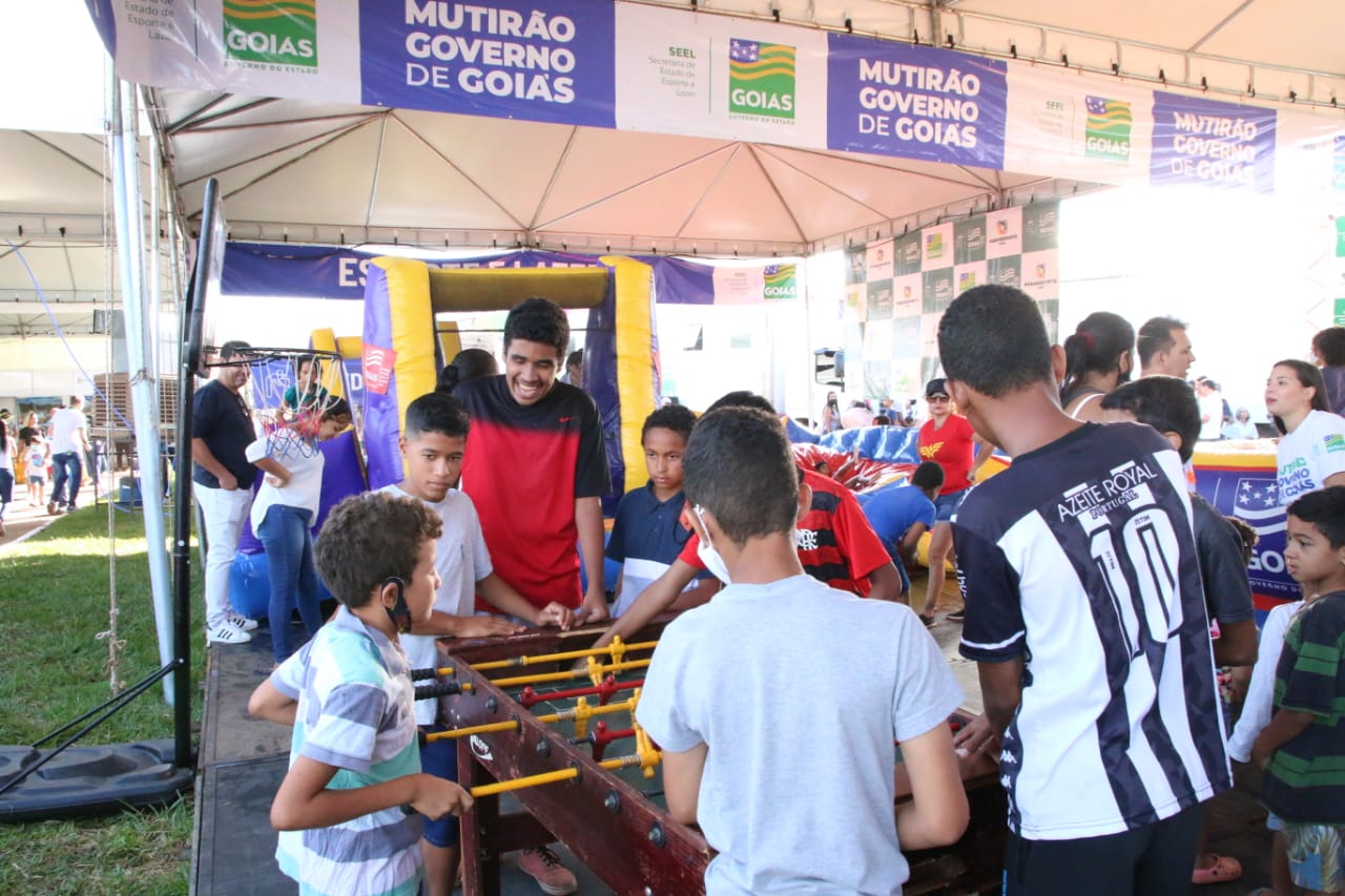 Projeto Rua de Lazer diverte milhares de crianças no Mutirão Governo de Goiás