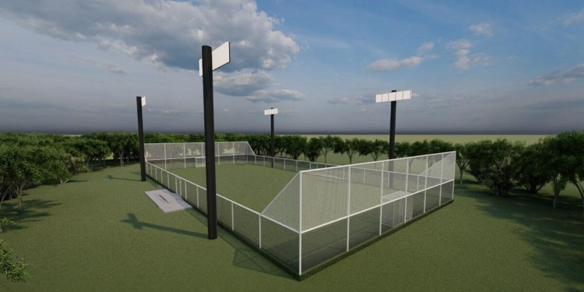 Começa construção de campos sintéticos de futebol Society em 18 municípios goianos