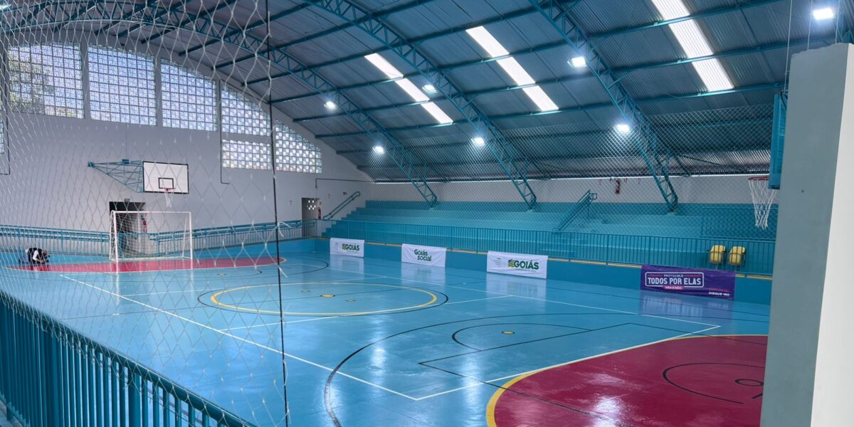 Governo de Goiás inaugura reforma do Ginásio de Esportes Chico Siqueira, em Taquaral