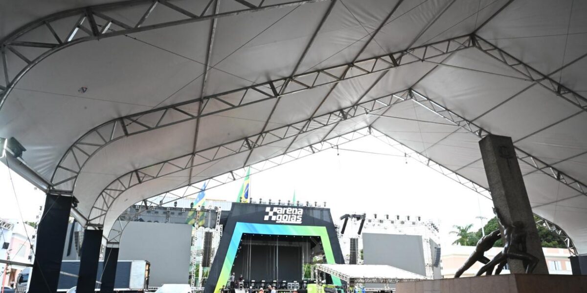 Arena Goiás está quase pronta para receber o público do MotoGP na Praça Cívica