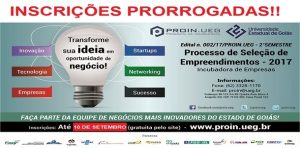 prorrogadas inscrições ao Proin.UEG