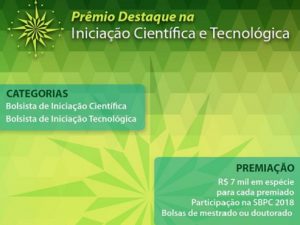  Prêmio Destaque na Iniciação Científica e Tecnológica