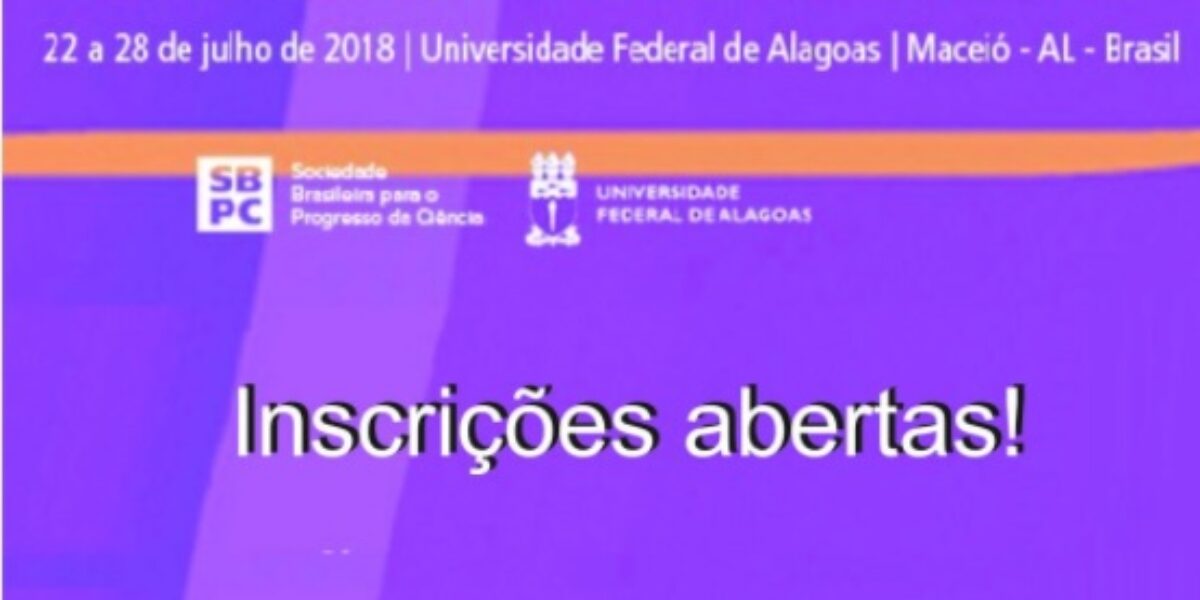 Inscrições abertas para submissão de trabalho na SBPC