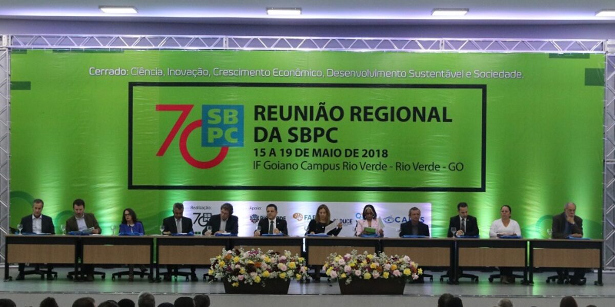 Fapeg participa da abertura da Reunião Regional da SBPC, em Rio Verde