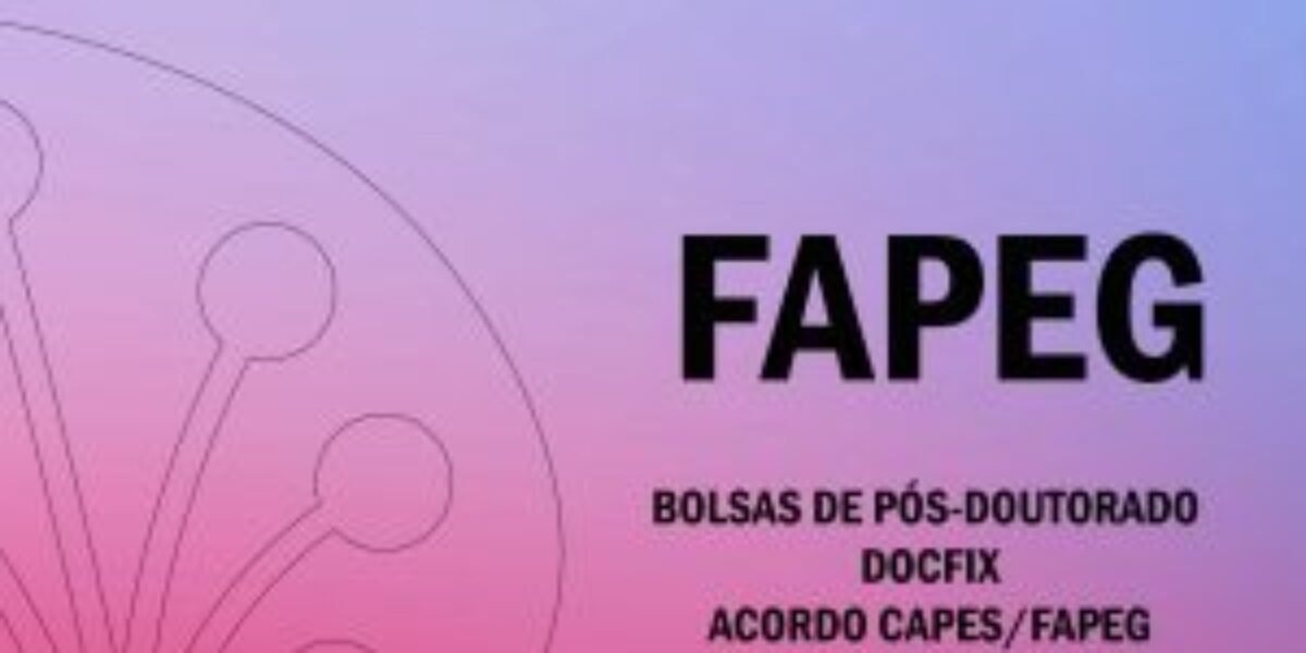 Fapeg retifica chamada pública 08/2018 para bolsas de pós-doutorado Docfix