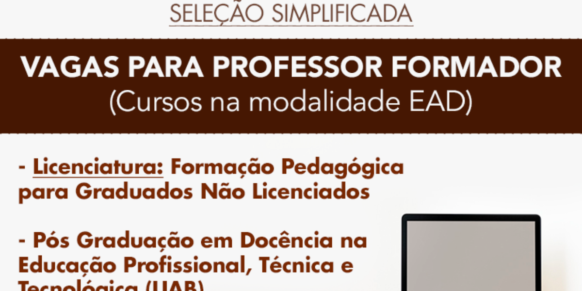 IFG abre nova seleção simplificada para professores formadores para cursos a distância