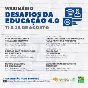 programação webinário