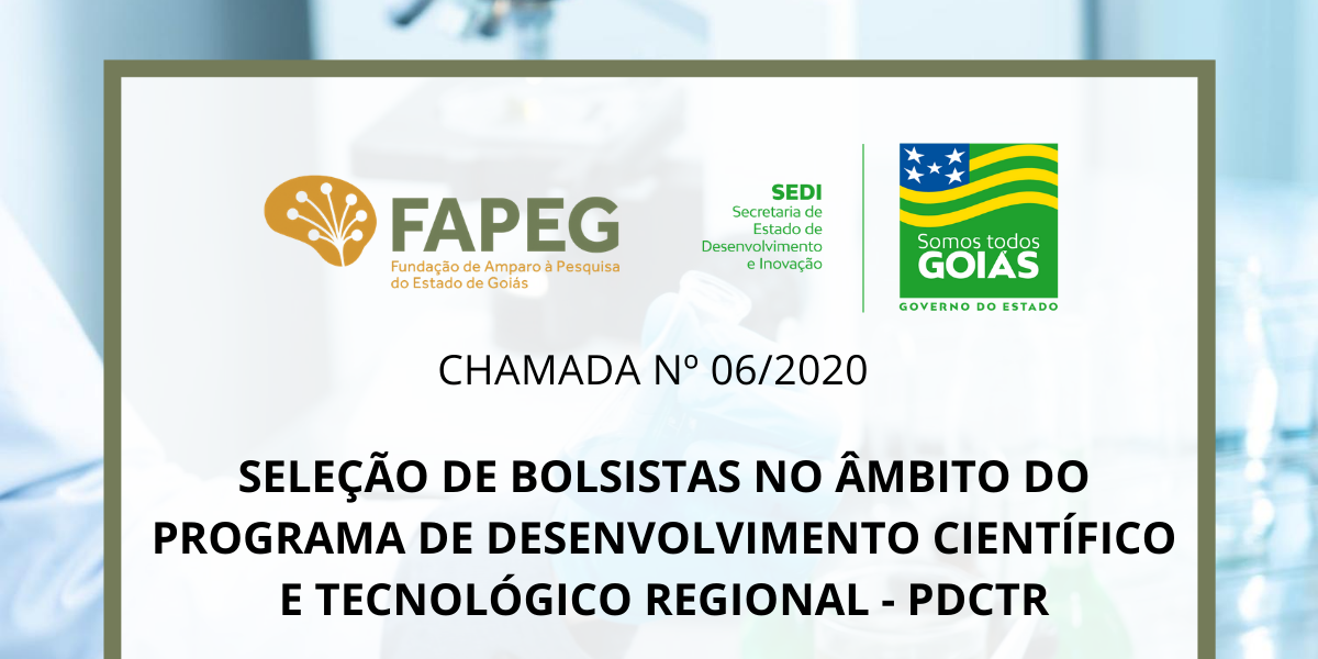 Fapeg lança chamada para bolsistas PDCTR