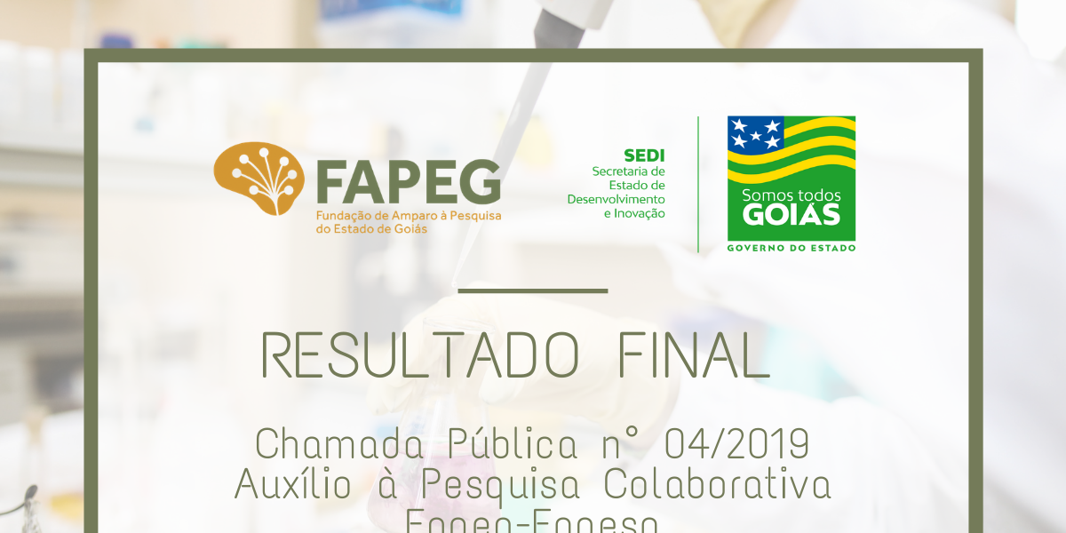 Divulgado resultado final da Chamada Colaborativa Fapeg/Fapesp