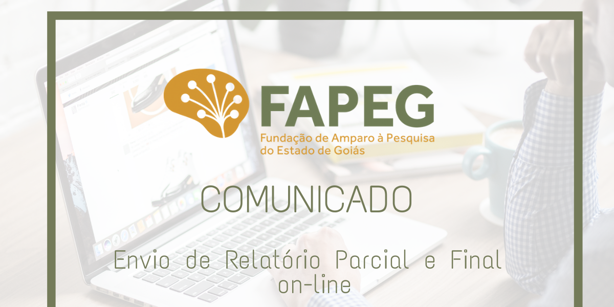 Relatórios parciais e finais devem ser enviados de forma on-line