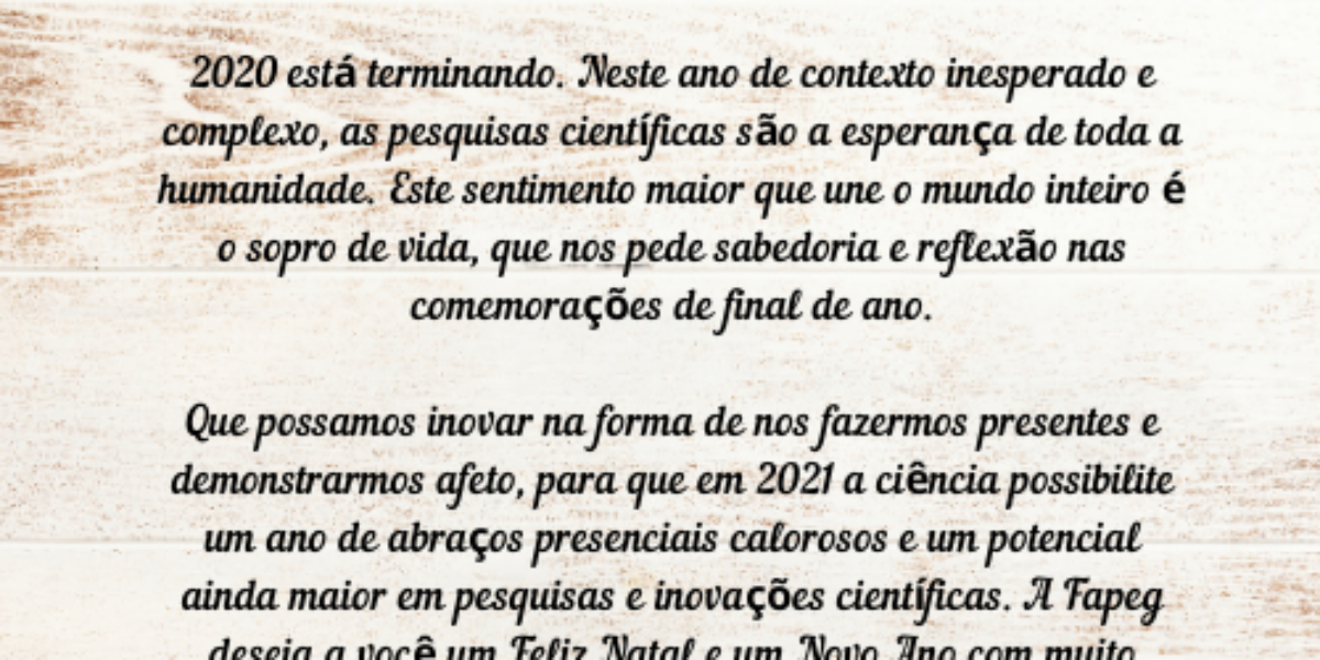 Um Feliz Natal e um Novo Ano cheio de paz e amor!